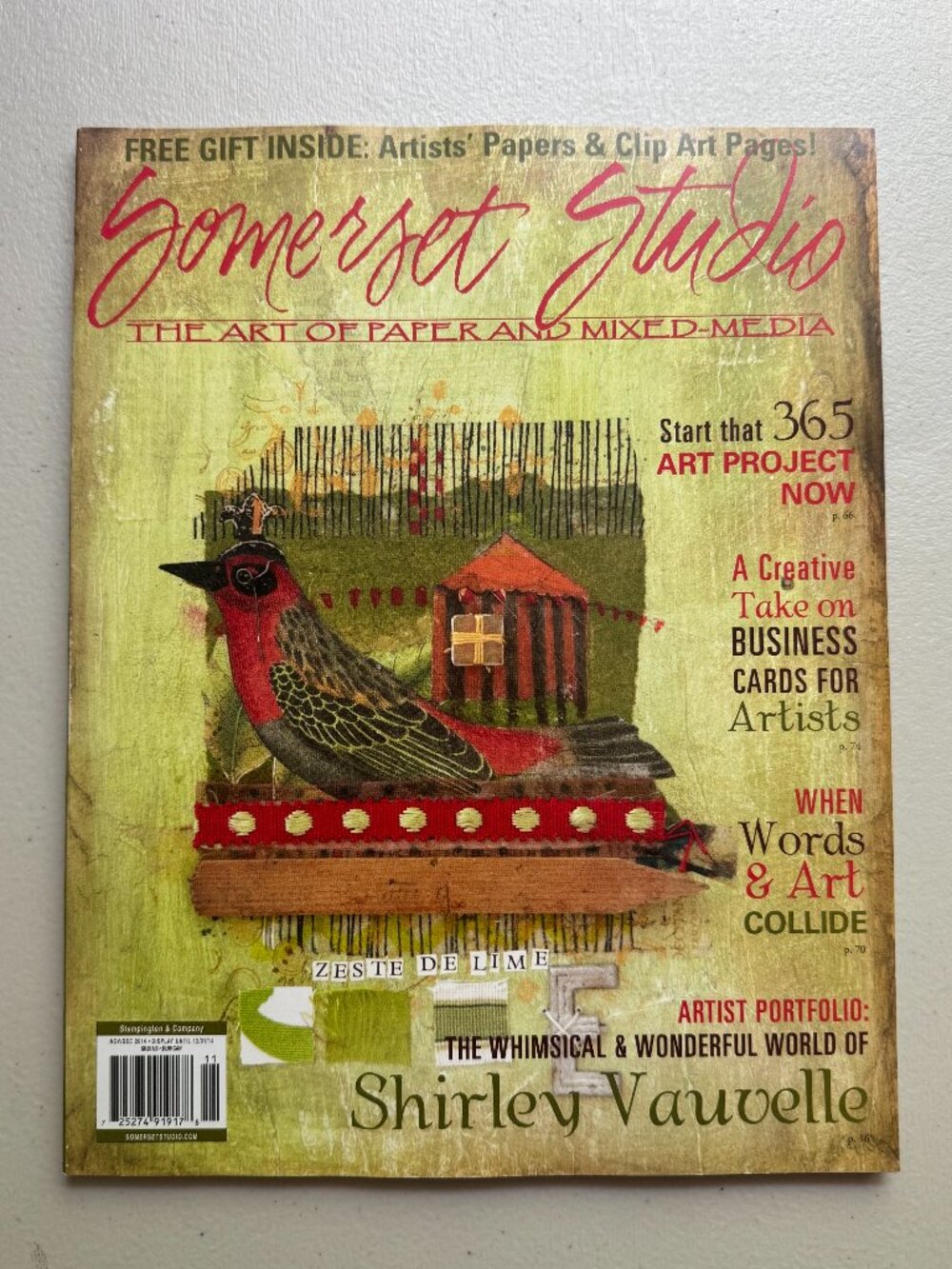 Somerset Studio: The Art of Paper & Mixed Media Nov/Dec 2014 (magazine)